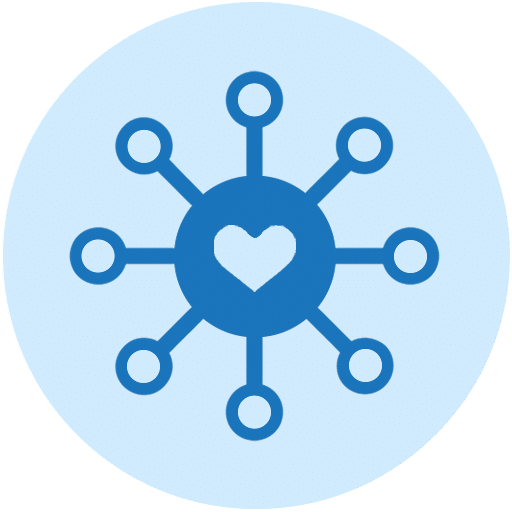 Connected heart icon